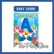 Banner Bunting Flag Happy Birthday Baby Shark Character /Banner Custom Letters And Numbers