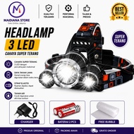 Senter Kepala Led T6 5000Lumen / HeadLamp Led Rechargeble 2800
