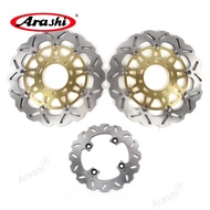 ARASHI ZX10R NINJA Front Rear Brake Rotors Brake Disc Set For KAWASAKI NINJA ZX-10R ZX 10R 2004-2007