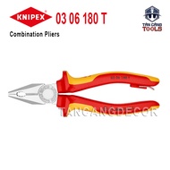 Kìm Đa Năng Cách Điện 1000V 180 mm Knipex 03 06 180T ( Có Móc Treo )