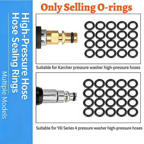 O-Ring Power Pressure Washer O Rings for Pump Hose Gun Wand 3/8" Quick Coupler Adapter Nozzle High T