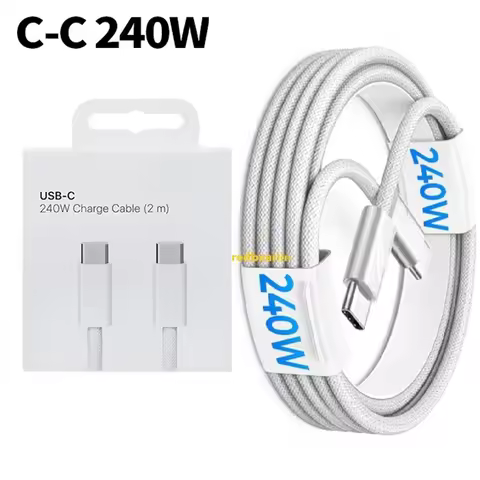 50Pcs 2M 6FT 240W Super Fast Quick Charging USb C to USb-C Type c PD Charger Cable For Samsung s23 s