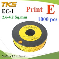 Cable Marker EC1 Yellow Wire 2.6-4.2 Sq.mm. 1000 Pieces (E Print) Model EC1-E