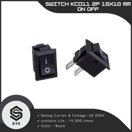 Switch KCD11 2p 15x10 mm On Off Switch