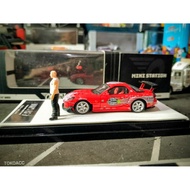 Diecast Mini Station Mazda RX7 RX 7 Doms Fast & Furios Red With Figire Dom