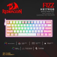 REDRAGON Redagon Mechanical Gaming Keyboard 60% WHITE PINK FIZZ - K617RGB