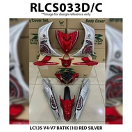 Cover Set Rapido LC135 V4 V5 V6 V7 Yamaha Batik (10) Pink Black Red Blue LC4S Accessories Motor LC5S
