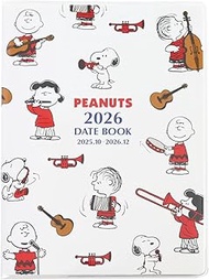 Square Snoopy 2026 Monthly Planner, A6, White, 18PD-1W (Starts October 2025)