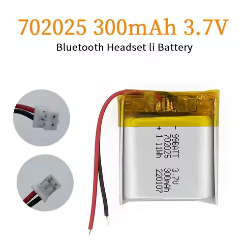 1-10 Pcs 702025 Battery 3.7 V 300mAh 602025 Lithium Polymer Batteries Li Po for Bluetooth Headphones