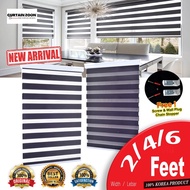 Zebra Blind / Langsir Bidai Korea / Hight 6 Feet / Free Screw & Wall Plug Window Blind