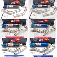 RED LEO RACING EXHAUST (TEMBAK BULAN) - Y15 ZR/ LC 135/ X1R/ WAVE 125/ EX5 DREAM / WAVE 100 (100% OR
