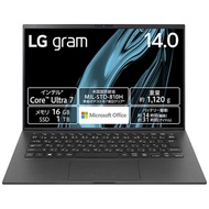 LG　ノートパソコン gram [ 14型 / Win11 Home / Core Ultra 7 / メモリ16GB / Office ]　14Z90S-MA78J2