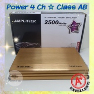 เพาเวอร์แอมป์ power 4 ch คลาส AB Amplifier Mosfet 2500 watt output power