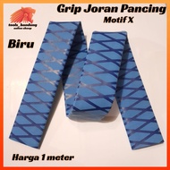Grip Joran Karet Bakar Gagang Joran Pancing Warna Biru Motif X Harga Permeter