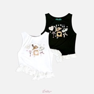 DADDY | Little Fawn Top Tank Screen-Printed Pattern Super Cute