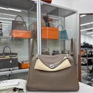 Hermes Lindy 30/林迪包/肩背包/大象灰銀釦/99全新閒置美品
