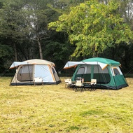 Two-Room One-Hall Outdoor Double-Layer Tent Camping Rainproof Sunscreen 4-6 People Park Multi-Person