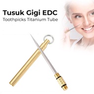 LINSBAYWU EDC Toothpicks Titanium Tube - LIN58 - Golden deal