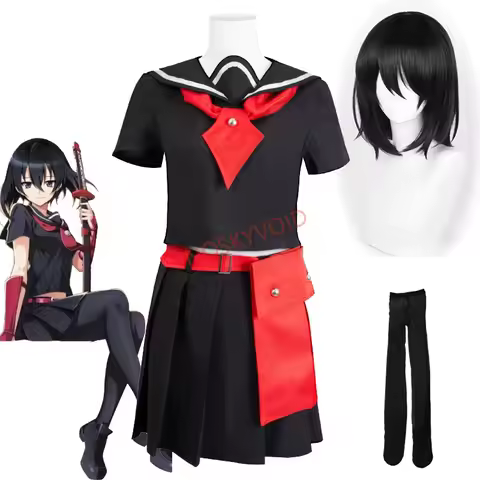 Akame Ga Kill! Kurome Cosplay Costume And Bag Anime Jaegers Kurome's Combat Uniform Skirt Halloween 
