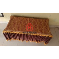 Hasanah Stores | Taplak meja tamu rumbai bahan kain jok 120x60 cm