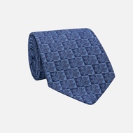 Giants Face Silk Jacquard Tie - Blue