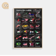 Modern Minimalist F1 Racing Track Poster Decorative Artwork for Living Room Sofa Background Wall Pai