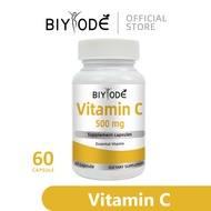 BIYODE VC 500 Capsule 60 Food Supplements เสริมสร้างภูมิคุ้มกัน ทำให้ผิวขาวขึ้น วิตามินซี รสส้ม ป้องกันเลือดออกตามไรฟัน