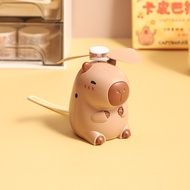 Quạt Capybara Quạt Sạc Mini CAPYBARA Chuột Lang Nước Cute Cầm Tay/Đeo Cổ