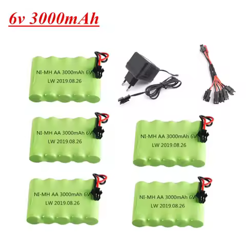 6V 3000mAh AA Battery For RC Cars Robots Tanks Gun Boats 6v NiMH Battery Aa 2400mah 6V Battery Pack 
