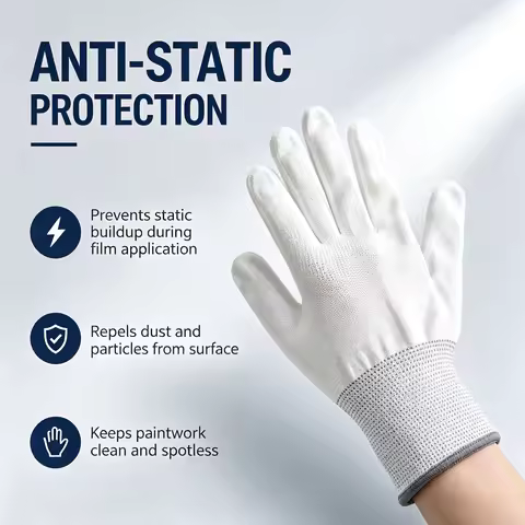 Anti Static Vinyl Wrap Gloves for Car Detailing, Scratch Free No Fingerprint Gloves for PPF Paint Pr