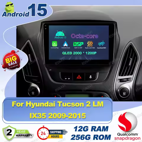 Android 15 Car Radio For Hyundai Tucson 2 LM IX35 2009-2015 Passat B6 W213 Cleaning Machine Golf 6 M