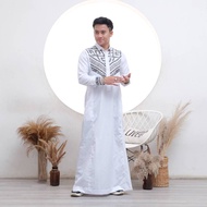 Al Afwan Robe gamis for adult men Muslim wear Songket Woven Ikat Original slim fit Exclusive latest 