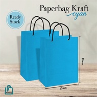 Plain Cyan Color Paper bag - Souvenir bag - Paper bag