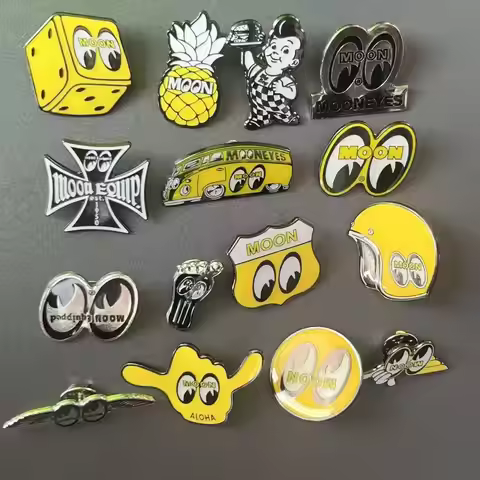 15PCS Rat Fink Ratfink Mooneyes big boy Brooch Mouse Badge Punk Pin Pines y2k Porkchop Jewelry Acces