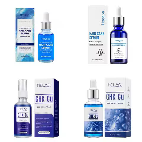 Copper Peptide Hair Serum Ghk-Cu Peptide for Hair Growth Scalp Moisturizer Advanced Regrowth Treatme