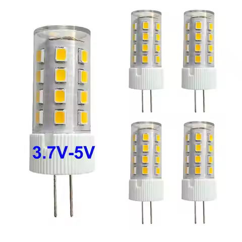 5-Piece DC 3.7V 5V LED G4 Light Bulb G9 Light Lamp 2W Floor Lamp Desk Lamp Wall String USB Camper Tr