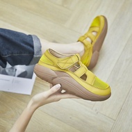 หนึ่ง YONA แฟชั่นที่เรียบง่ายกลางแจ้งส้นแบน3เซนติเมตรลื่นปิดพลาสติกรองเท้าแตะหญิงฤดูร้อนแพลตฟอร์มแบน