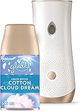 Glade Automatic Spray Refill and Holder Kit, Air Freshener for Home and Bathroom, Cotton Cloud Dream, 6.2 Oz