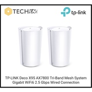 TP-Link Deco X95 AX7800 Tri-Band Mesh System Gigabit WiFi6 2.5 Gbps Wired Connection(Whole Home Mesh