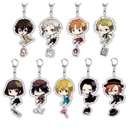 Dogs anime keychain – characters Izumi Kyouka, Nakajima Atsushi, Dazai Osamu, Ryunosuke Akutagawa, c