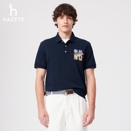 Hazzys Fashion Daily Leisure Style Polo Shirt Men's Streetwear Top