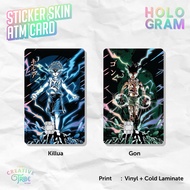 Killua Gon - HOLOGRAM Skin Card Sticker - Vinyl ATM Debit Credit Emoney Flazz HxH Hunter x Hunter St
