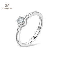 เพชรแท้ 100% LAB Grown Diamond Ring (CVD HPHT) รับประกัน 1 ปี，แหวนแต่งงานเพชรแหวนผู้หญิงเงินสเตอร์ลิ