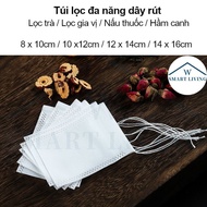 100 Drawstring tea and coffee filter bags in many sizes 8x10cm 10x12cm 12x14cm 14x16cm Smart Househo