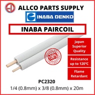 INSULATED COPPER TUBE/PAIRCOIL INABA DENKO PC2320 1/4 (0.8mm) x 3/8 (0.8mm) x 20m GENUINE JAPAN BRAN