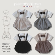 PEEKABOO Thailand/Made in KOREA/JEJE Bloomer+Bodysuit+Ribbon tie set (3pcs)/6m~18m/Photo Shooting An
