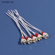 LL 5Pcs GU5.3 MR16 Lamp Holder G5.3 Enhanced Europe Lamp Base Round Socket 15CM Ceramic Lampholder F