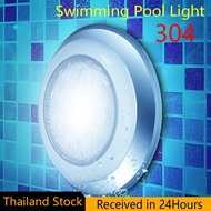 【Thailand Stock】23cm Stainless Steel Swimming Pool Light Led Pool Light Waterproof IP68 RGB Swimming Pool Light RGB LED Swimming Pool Light 12W 15W 18W 24W IP68 Waterproof AC 12V Outdoor RGB UnderWater Light Pond LED Piscina Luz Spotlight