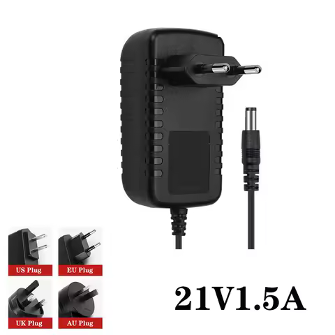 AC/DC Power Adapter 21V 1.5A Battery Charger For 5S 18650 Li-ion Lithium Battery Pack DC 5.5*2.5mm