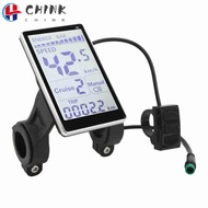 CHINK Electric Bicycle LCD Display, 24V 36V 48V 60V ABS Electric Bike LCD Meter, Durable Waterproof 